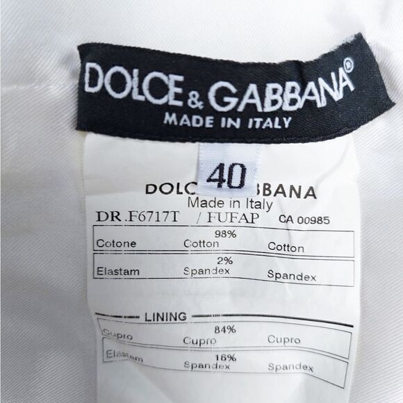 Dolce & Gabanna Square Neckline Knee-Length Dress White - Picture 7 of 7